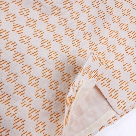 Sharagano Orange Cream Seersucker skirt Suit Size 8 - Picture 14 of 14